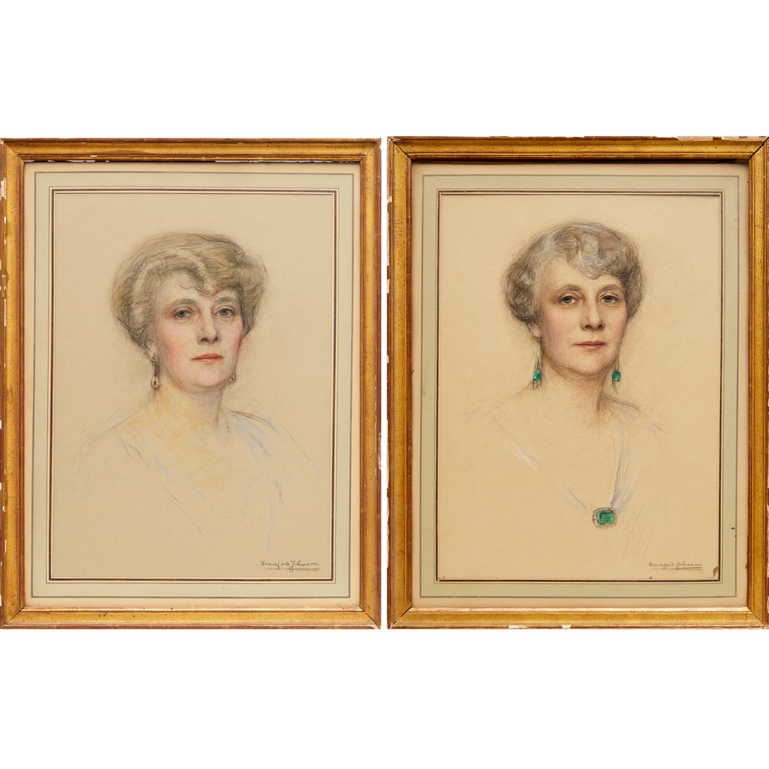 Bradford Johnson, (2) pastel drawings (1 of 11)