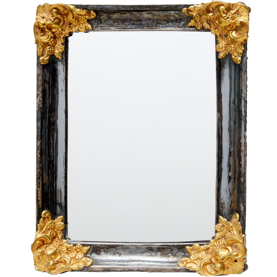 Continental Rococo gilt silver-plated mirror (1 of 5)