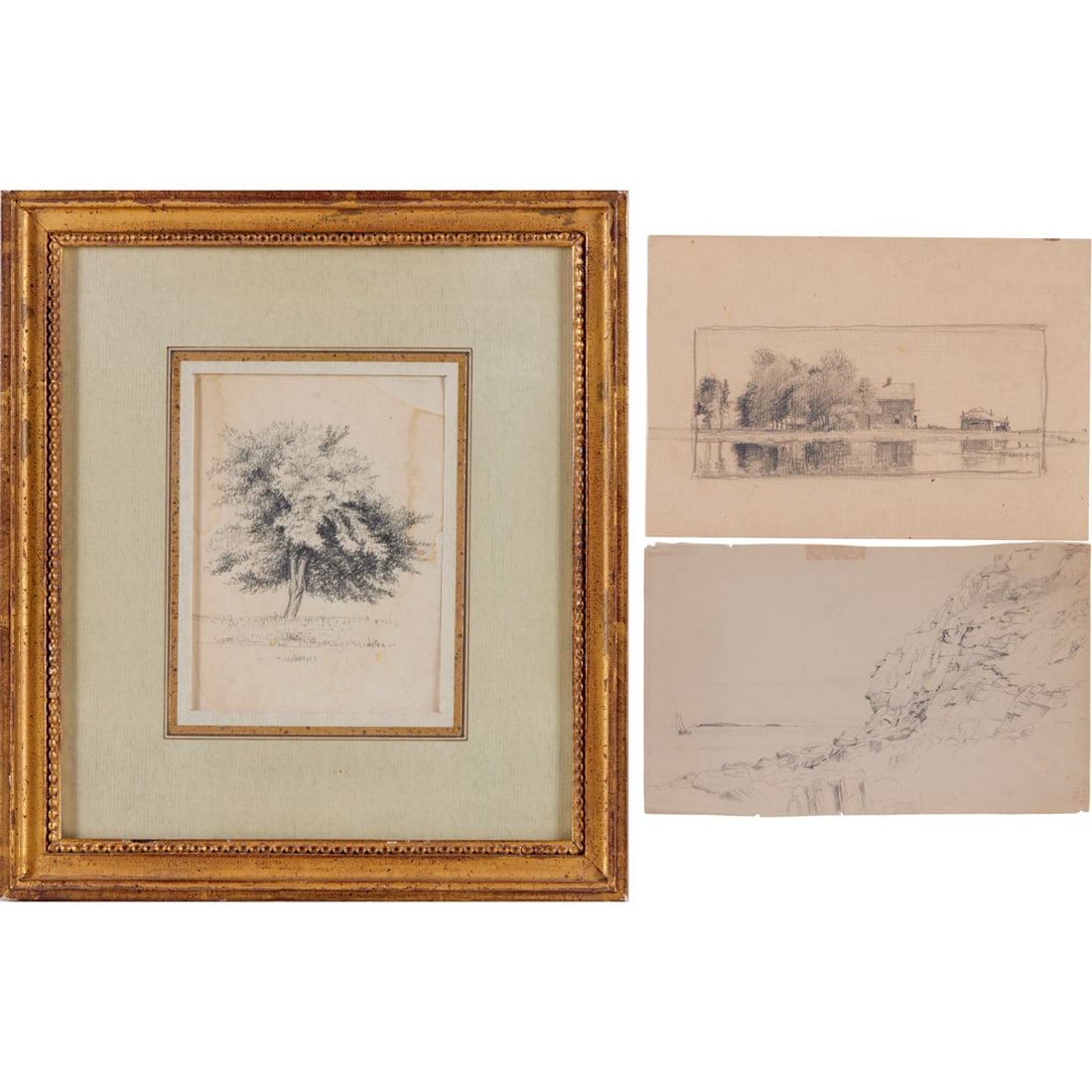 Henry Farrer, (3) landscape drawings (1 of 9)
