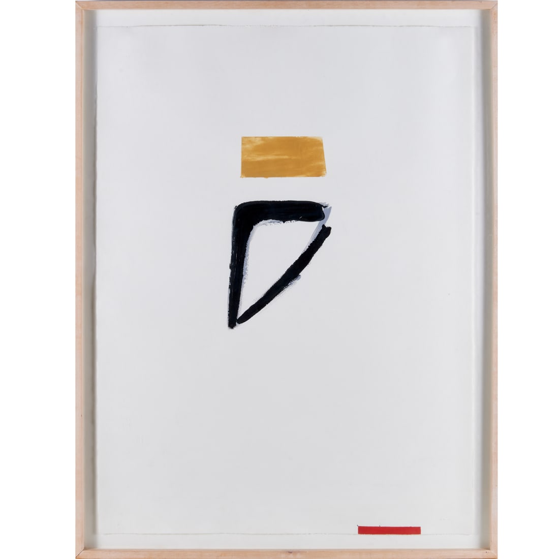 Nicholas Howey, oil on paper: Nicholas Howey, oil on paper, Nicholas Howey (American, b. 1948), Untitled abstract, framed under glass, 30.5"h x 22.5"w (sheet), 33.5"h x 25.5"w (frame)
