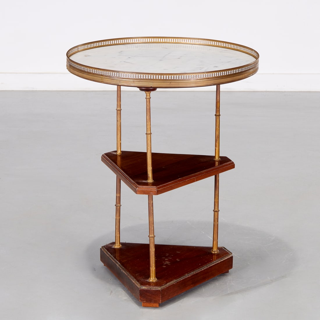 Directoire style marble top mahogany gueridon (1 of 7)