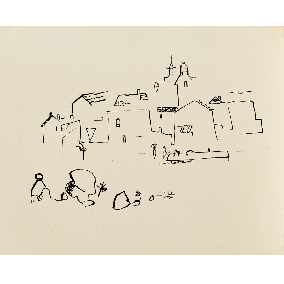 Gina Knee, pen and ink drawing (1 of 8)