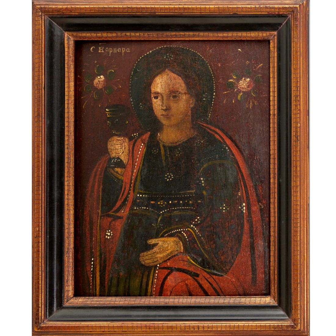 Russian or Greek icon painting, Saint Barbara (1 of 5)