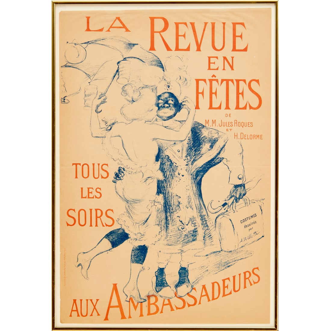 Adolphe Willette, lithographic poster, c. 1900 (1 of 7)