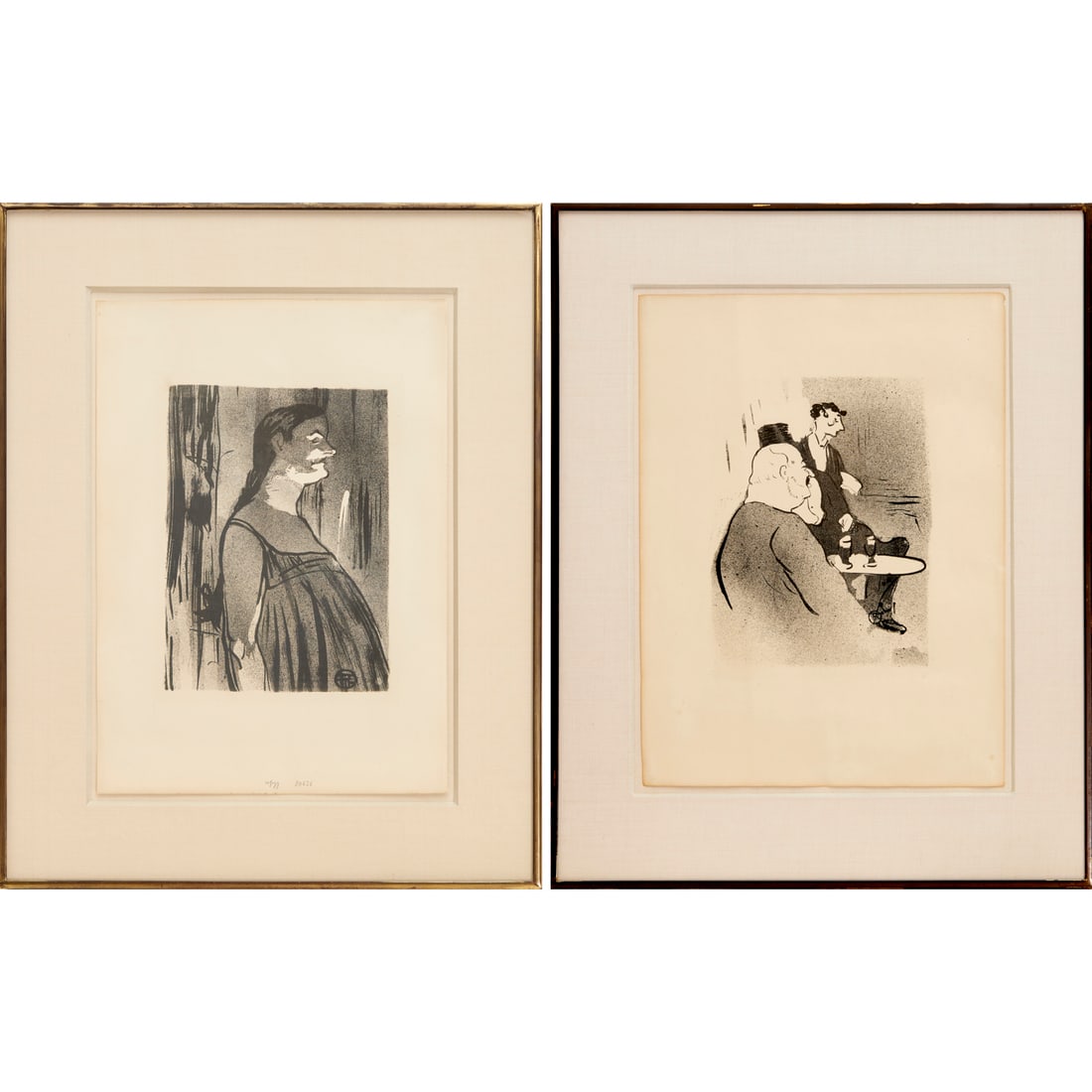 Henri de Toulouse-Lautrec, (2) lithographs (1 of 9)