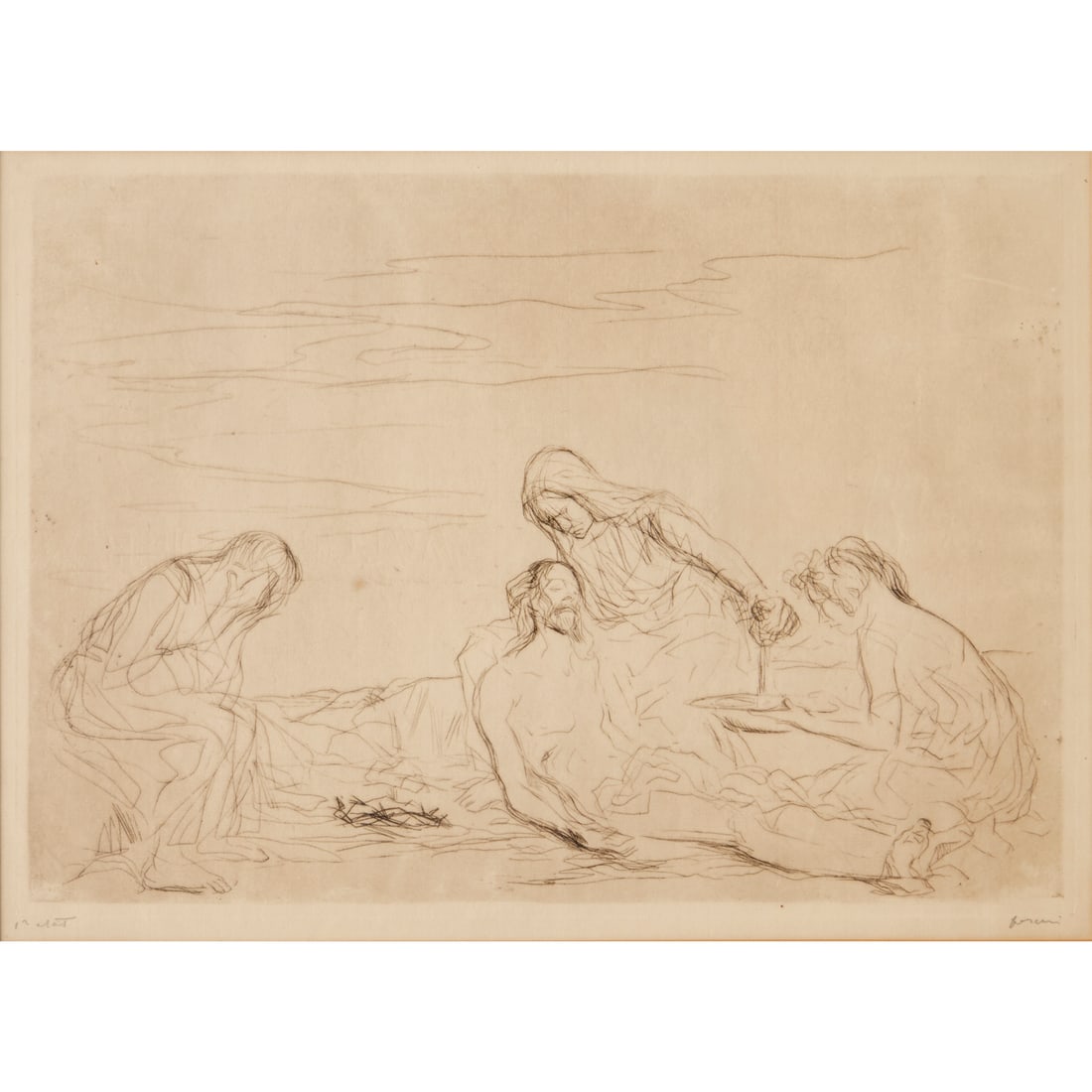 Jean-Louis Forain, signed etching (1 of 9)