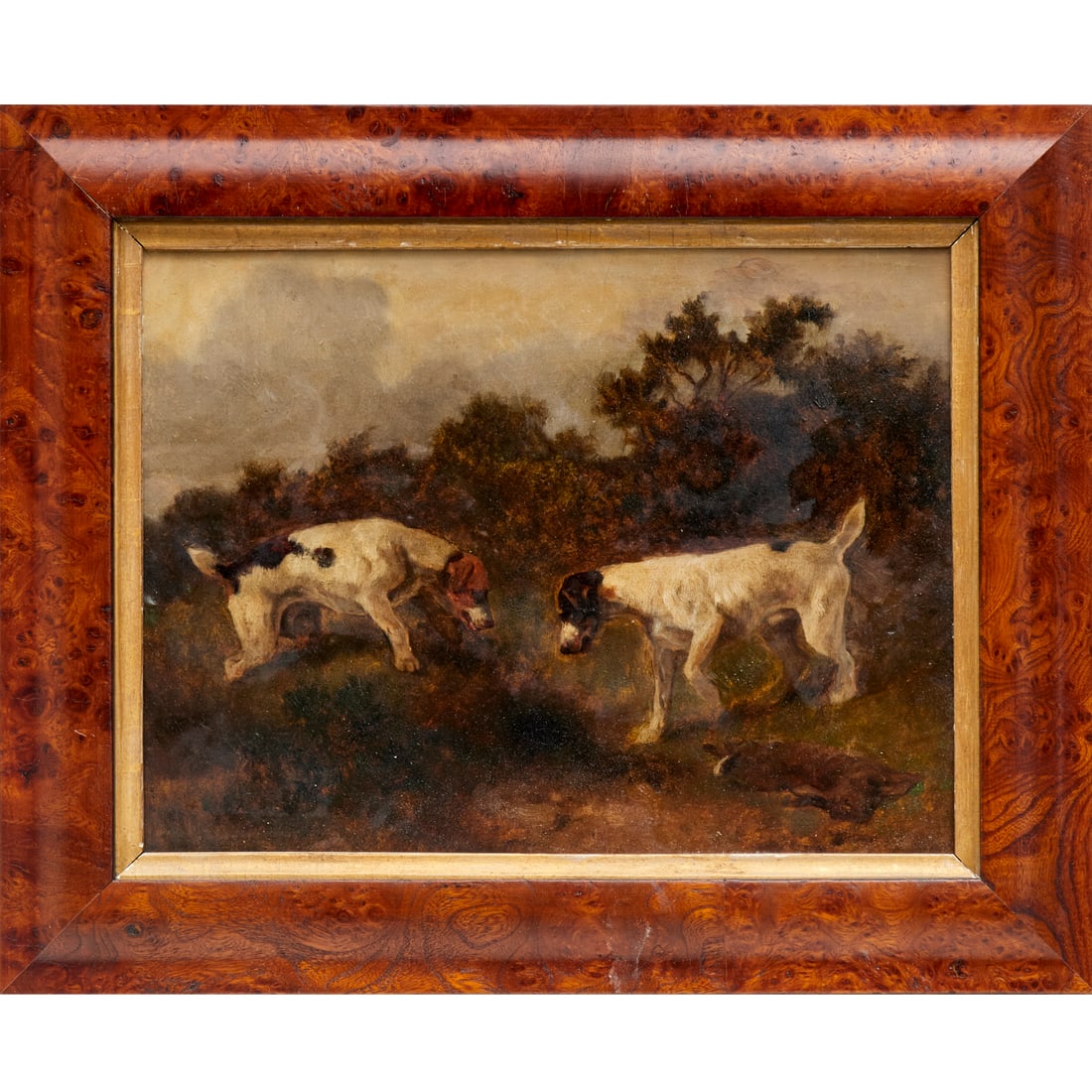 English School, oil on board, sporting dogs (1 of 5)