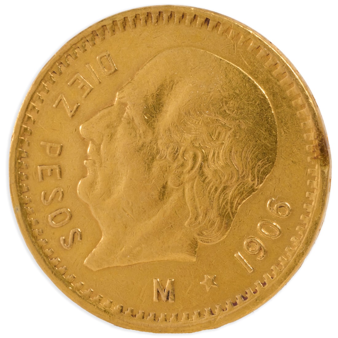 1906 Mexico 10 peso gold coin (1 of 2)