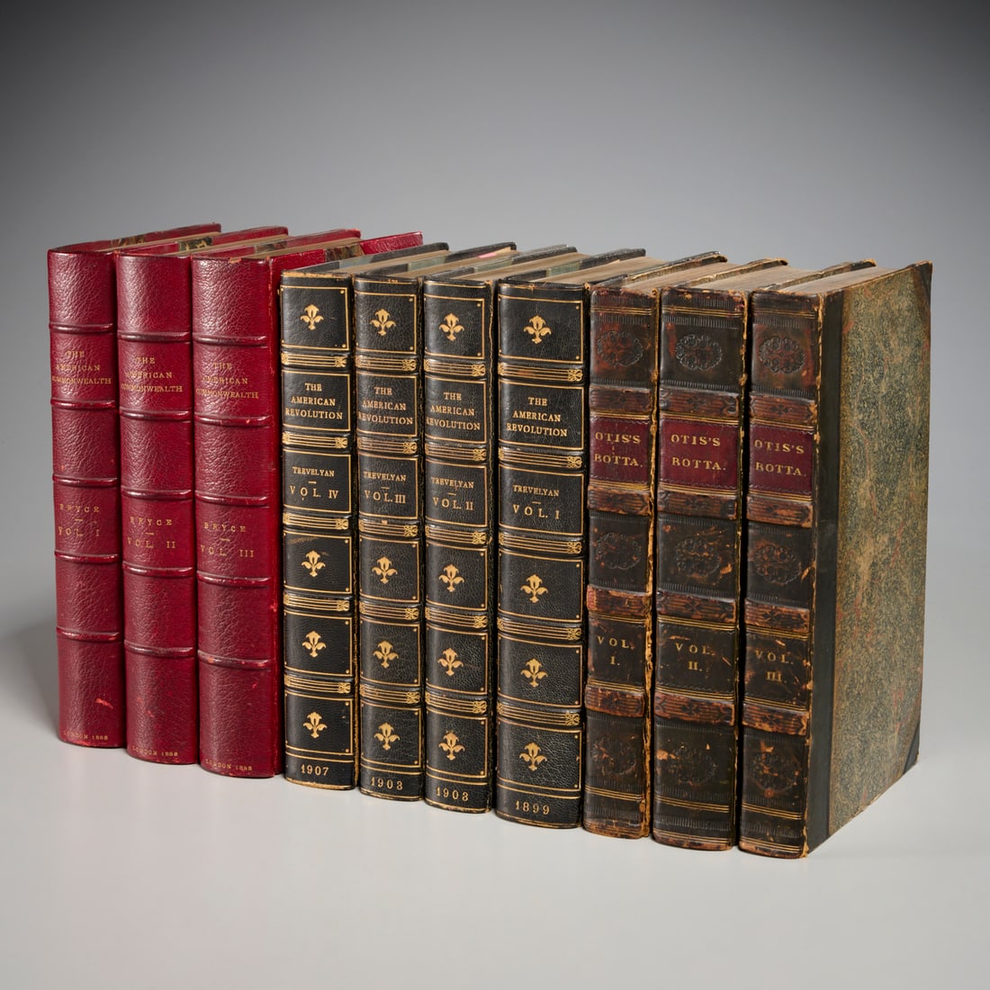 American History, (10) vols., leather bindings (1 of 10)