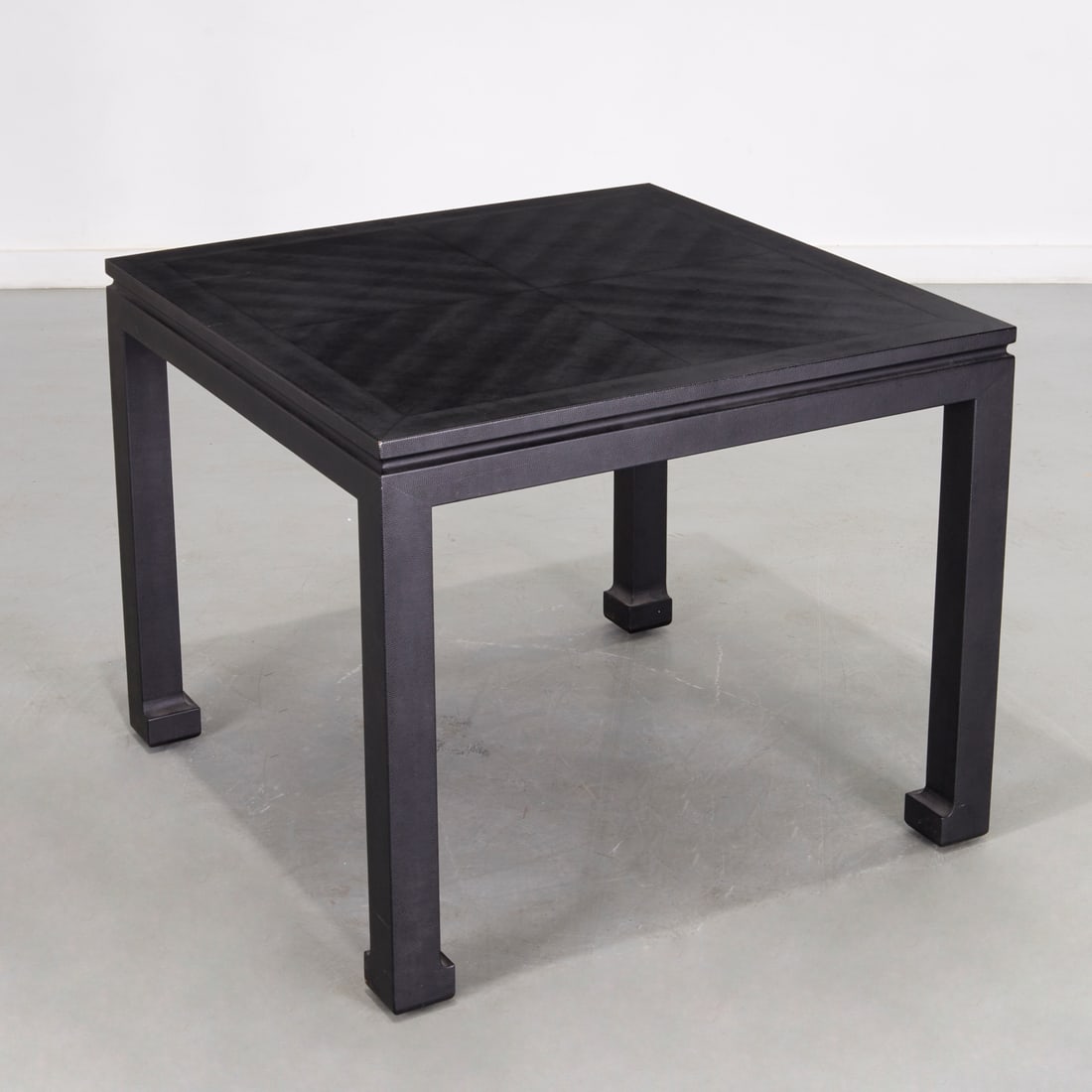 Karl Springer style snakeskin wrapped games table (1 of 6)