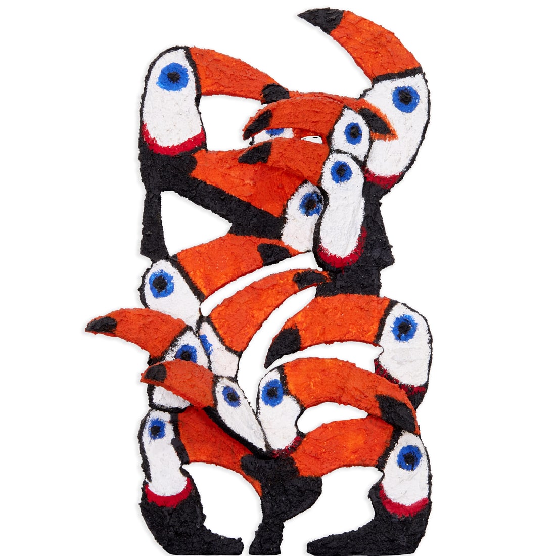 Hunt Slonem, oil on panel wall sculpture, 1999 (1 of 7)