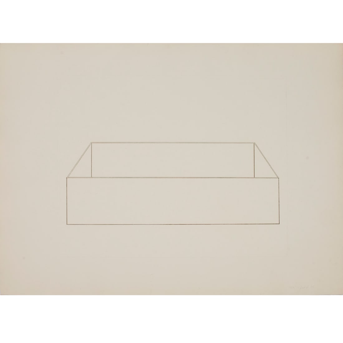 Donald Judd, etching, 1974 (1 of 4)