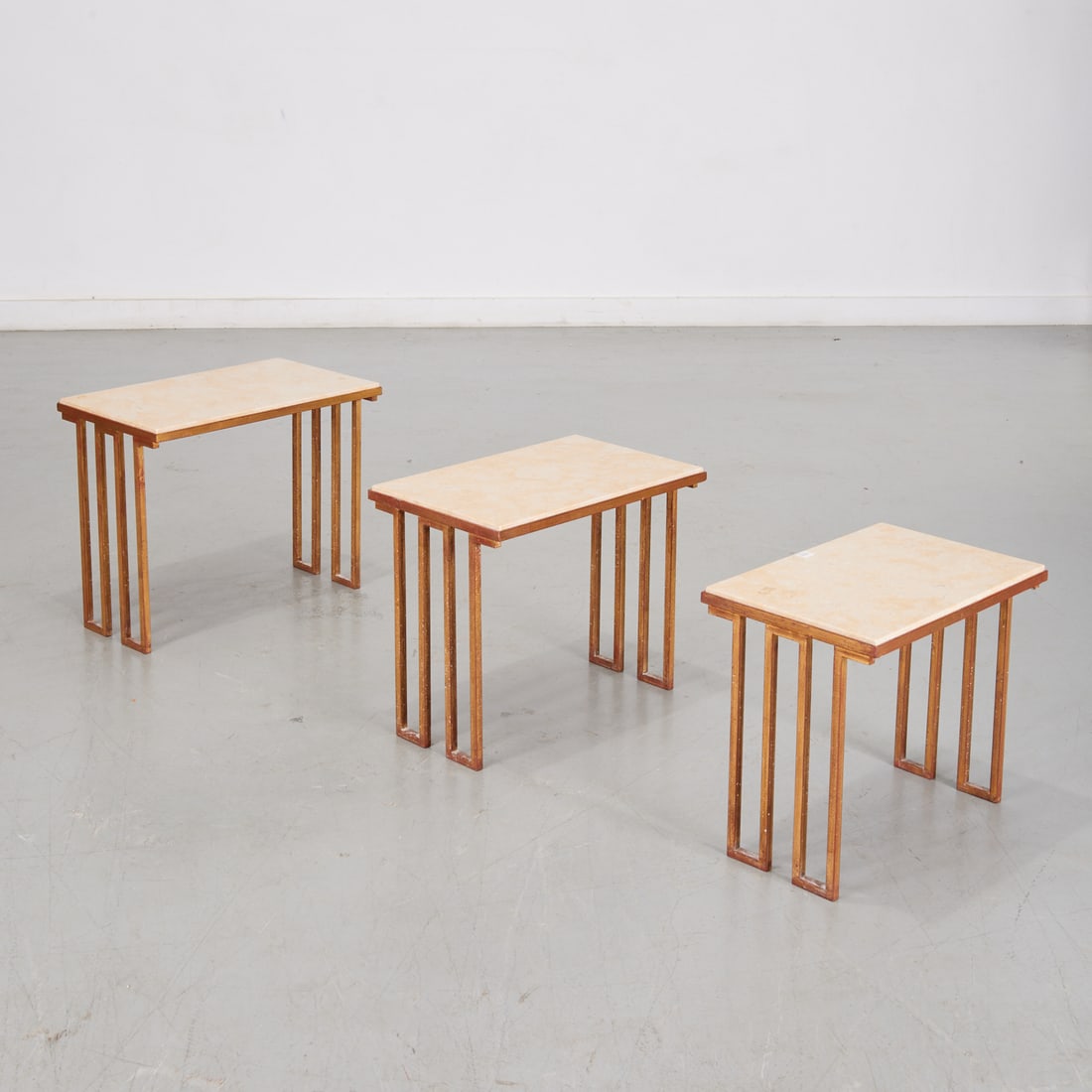Jean Royere (after), (3) 'Creneaux' nesting tables (1 of 6)