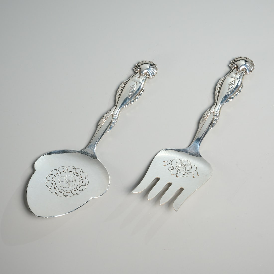 Georg Jensen, Denmark â€˜Ornamental 55' servers (1 of 8)