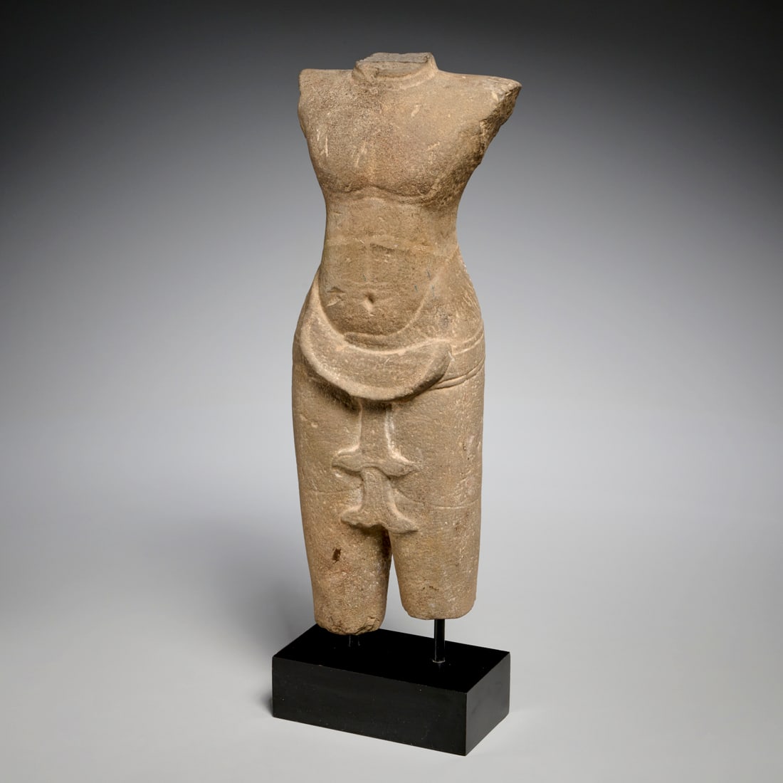 Cambodian Khmer style carved stone torso (1 of 7)