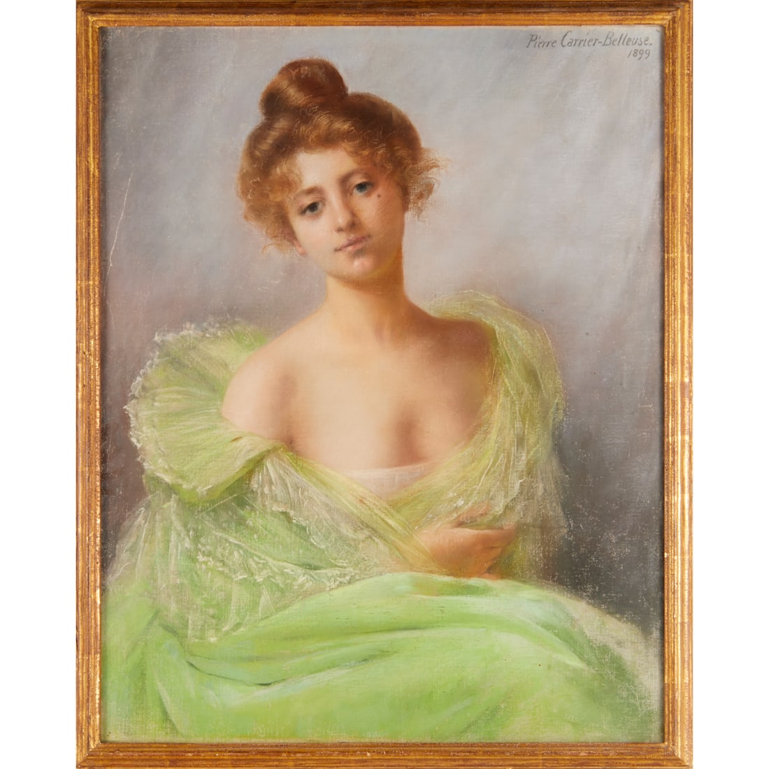 Pierre Carrier-Belleuse, pastel on linen, 1899 (1 of 6)