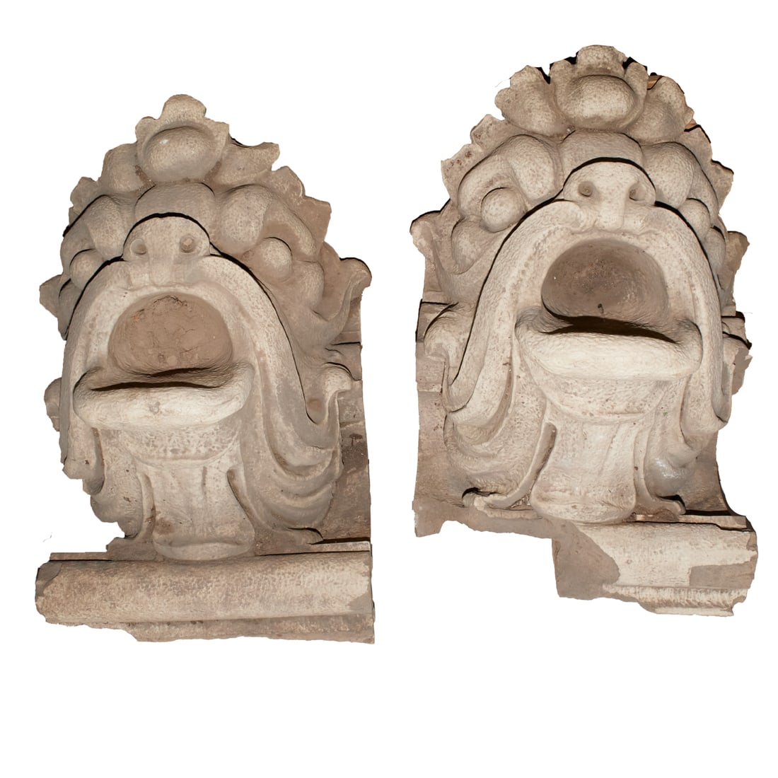 Pair large architectural grotesques, ex-museum (1 of 8)