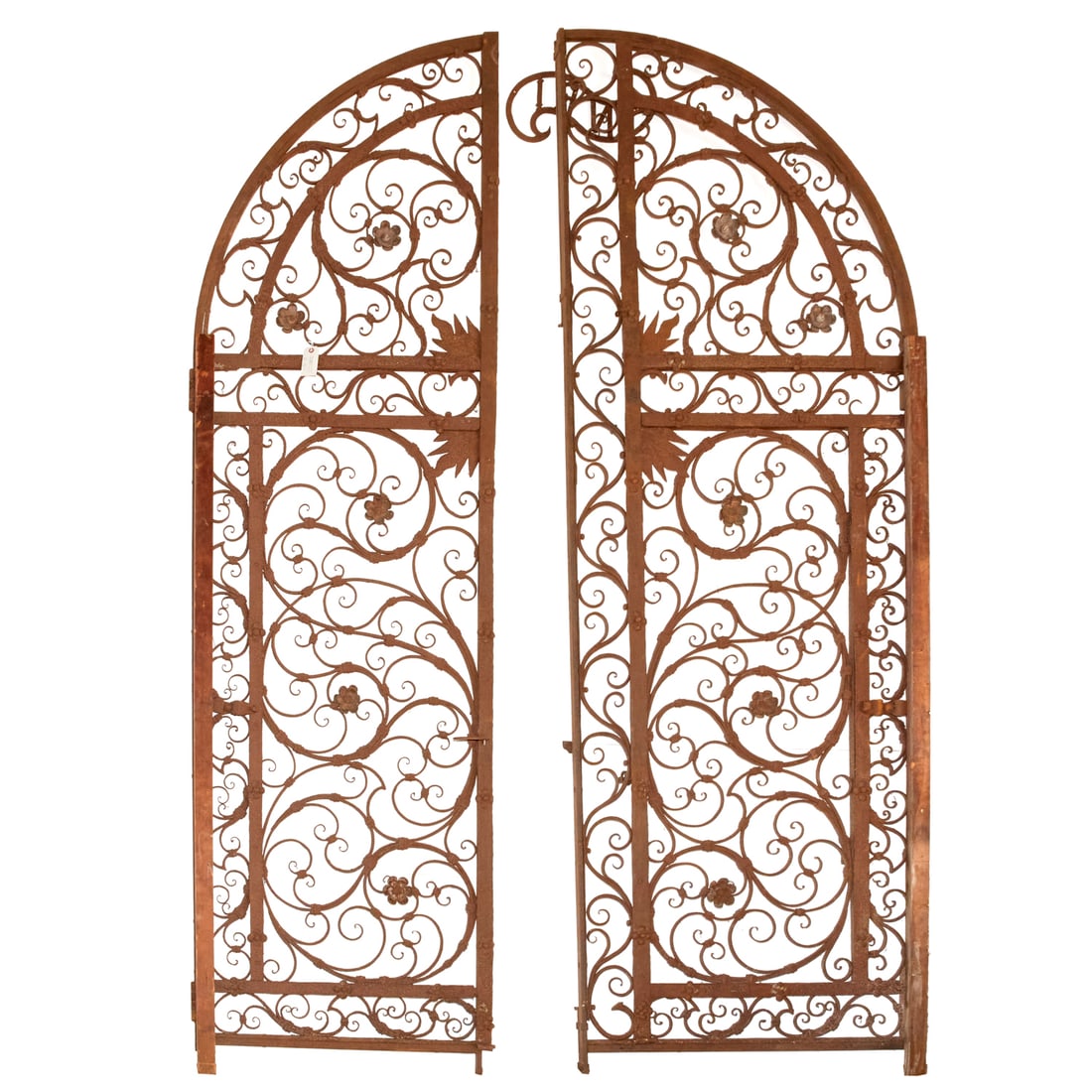 Pair large ornamental iron gates, ex-museum (1 of 6)