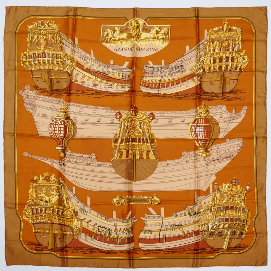 Hermes "Grande Marine" 90 cm silk scarf (1 of 6)