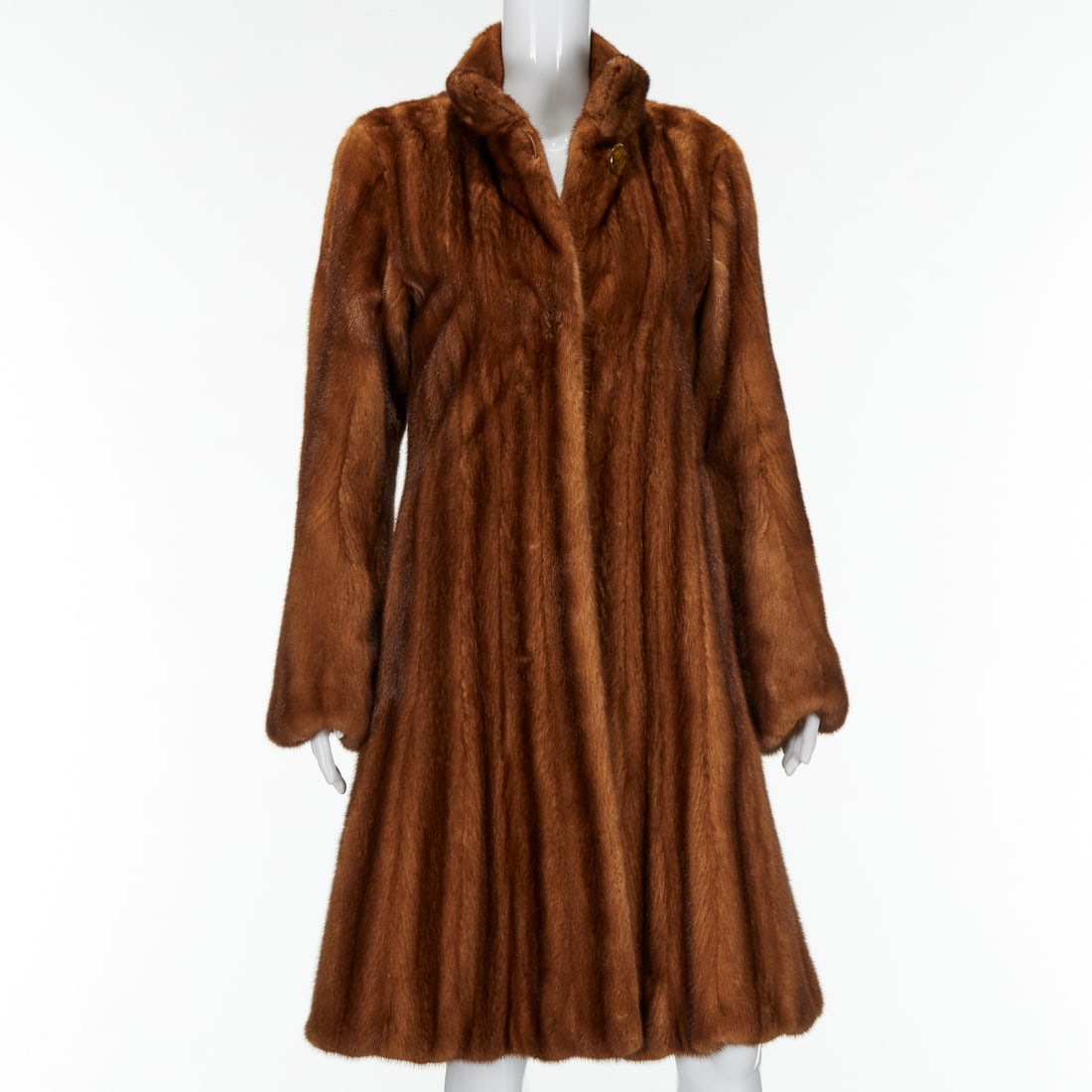 Dennis Basso golden wild mink fur coat (1 of 7)