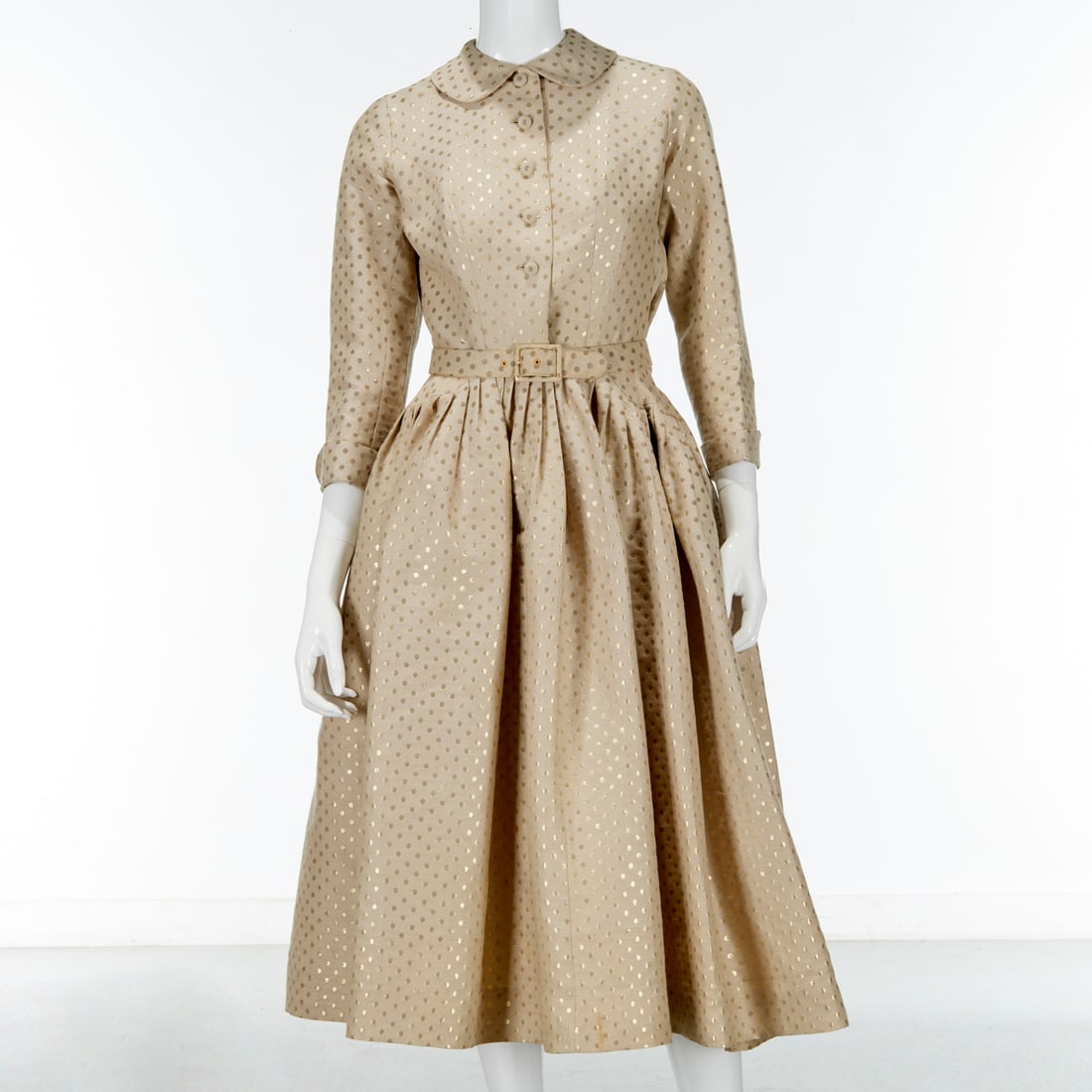 Vintage Traina Norell metallic dot cocktail dress (1 of 8)