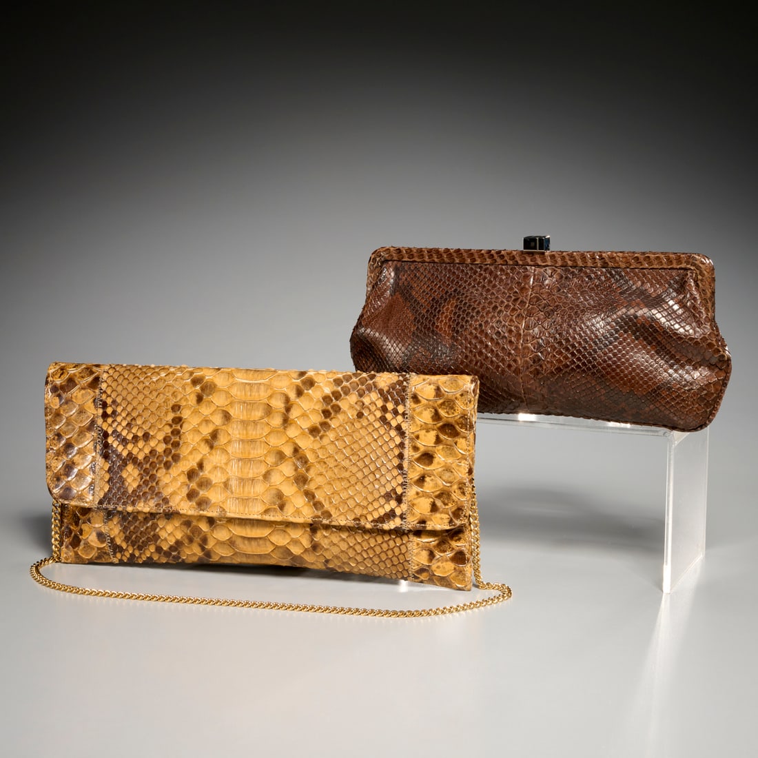 Designer snakeskin clearance bags