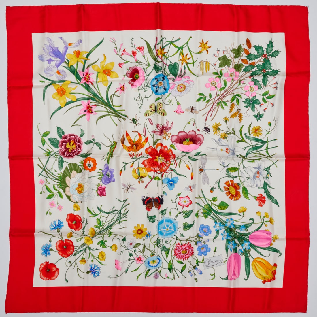 Gucci floral print silk scarf (1 of 5)