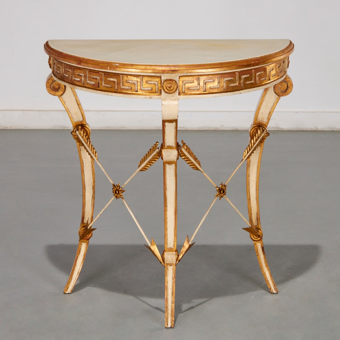 Italian Neoclassical painted demi-lune console (1 of 8)