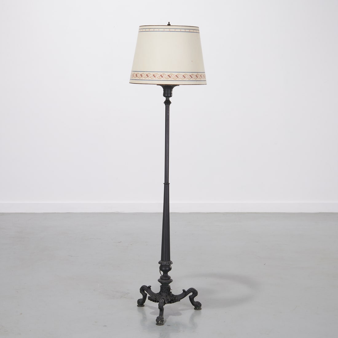 Neoclassical style patinated bronze floor lamp (1 of 5)