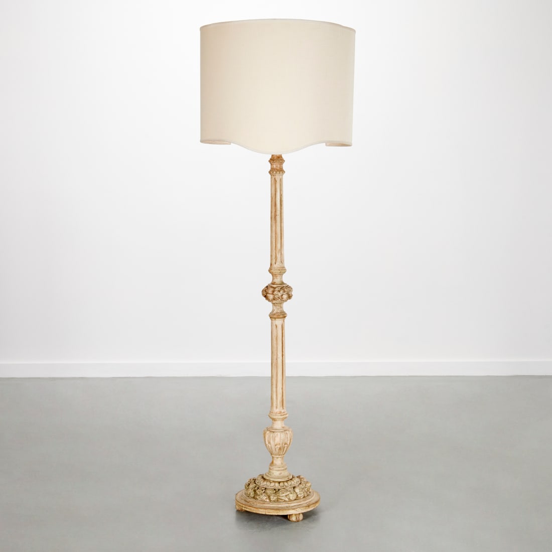 Antique Italian carved wood floor lamp (1 of 7)