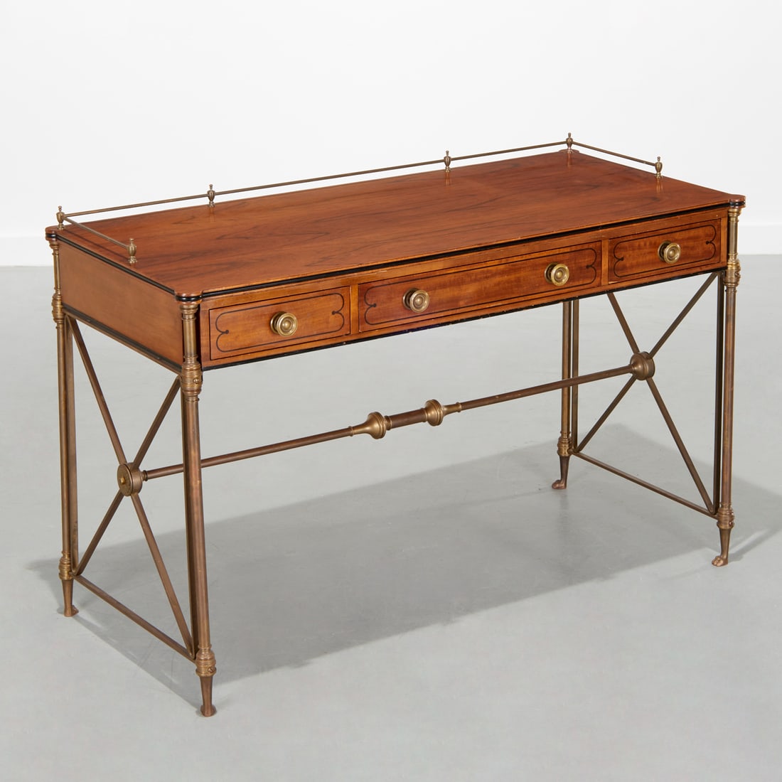 Directoire style brass mounted desk by Kittinger (1 of 7)