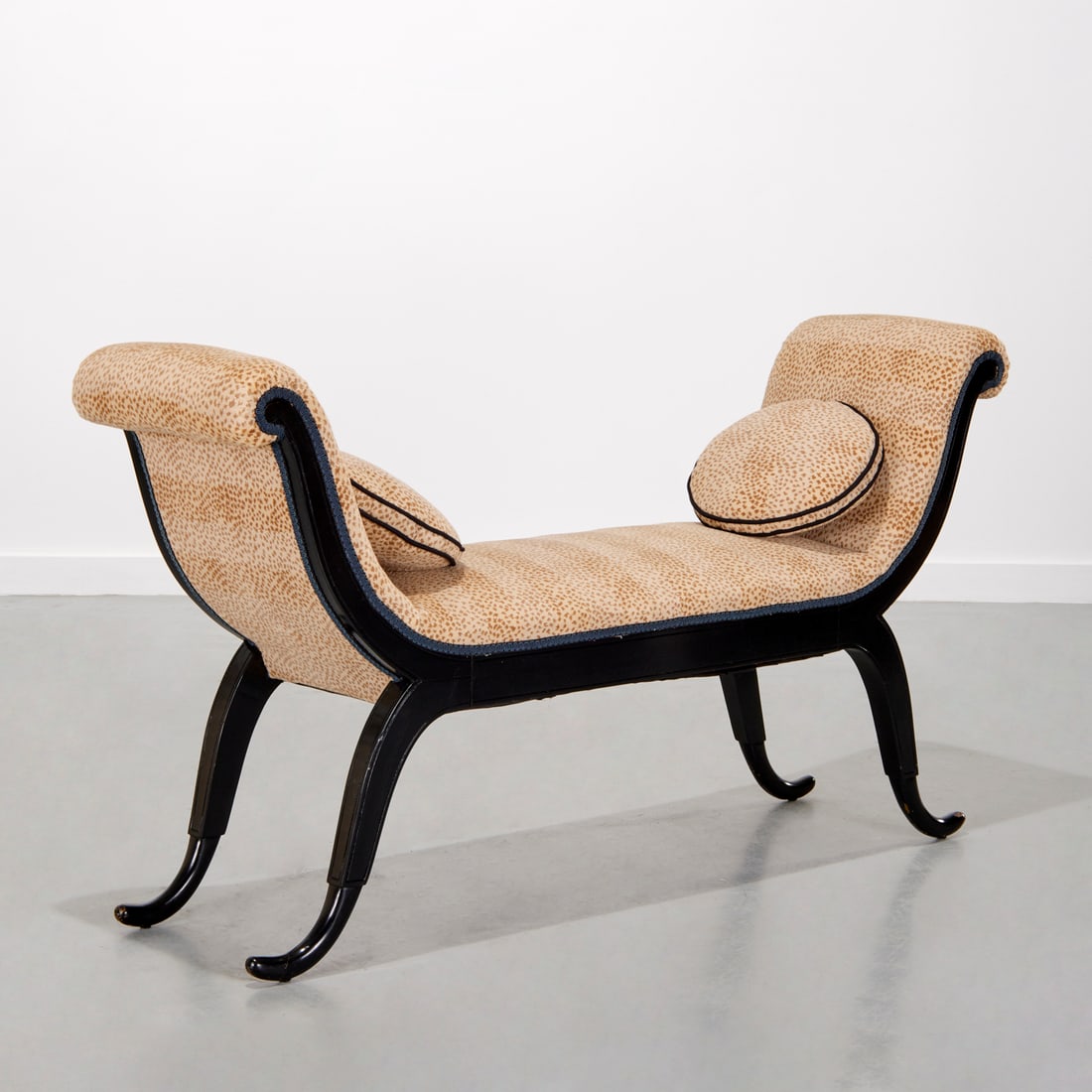 Art Moderne black lacquer window seat (1 of 6)