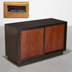 Harvey Probber sliding door cabinet