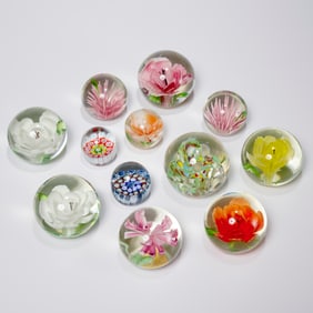 Collection (12) Murano glass paperweights
