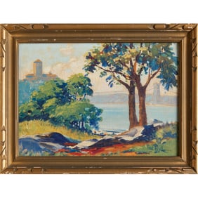 Frank Hazell, oil on canvasboard