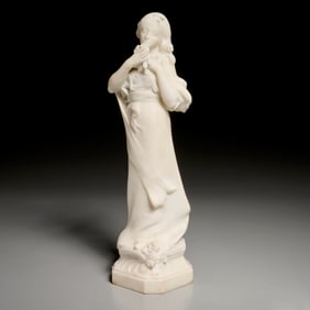 Antonin Clair Forestier, white stone sculpture