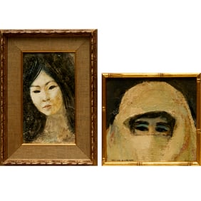 Nathan Wasserberger, (2) oil on canvas boards