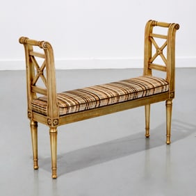 Louis XVI style hall bench
