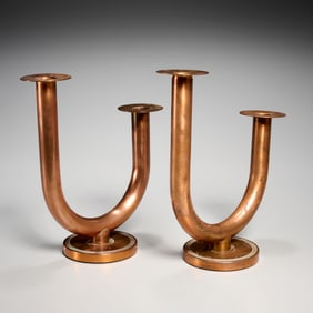 Walter Von Nessen for Chase, pair candelabra