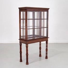 Chinese Chippendale style mahogany vitrine