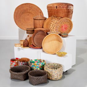 Large group baskets, various regions and cultures