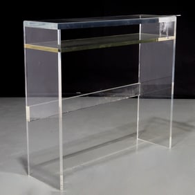 Custom Contemporary heavy acrylic console