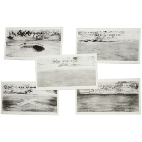 Robert Morris, set of (5) lithographs, 1970