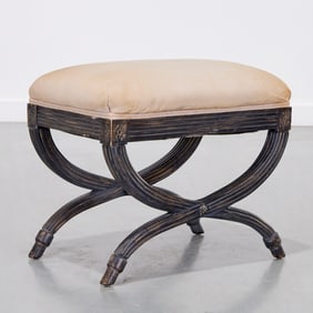 Neo-Classical style painted curule stool