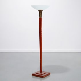 Art Deco torchiere floor lamp