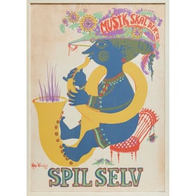 Bjorn Wiinblad, music festival poster, 1953