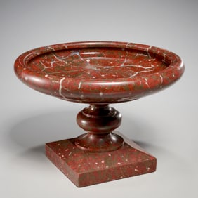Large Grand Tour rouge griotte marble tazza
