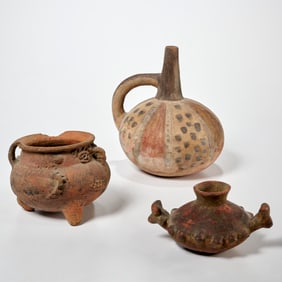 (3) Pre-Columbian style vessels