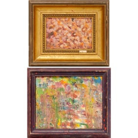 Modern School, (2) oil on boards