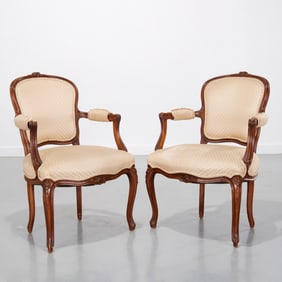 Pair Louis XV style fauteuils